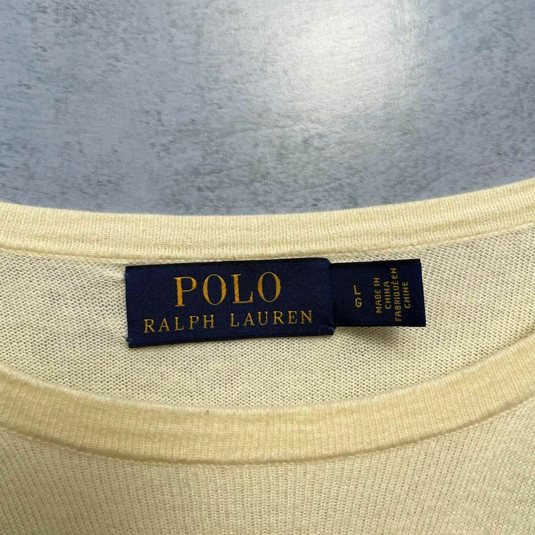 POLO RALPH LAUREN(ポロラルフローレン)のポロラルフローレン　コットン　カシミヤ　ポニー刺繍　長袖　ニットセーター　Ｌ メンズのトップス(ニット/セーター)の商品写真