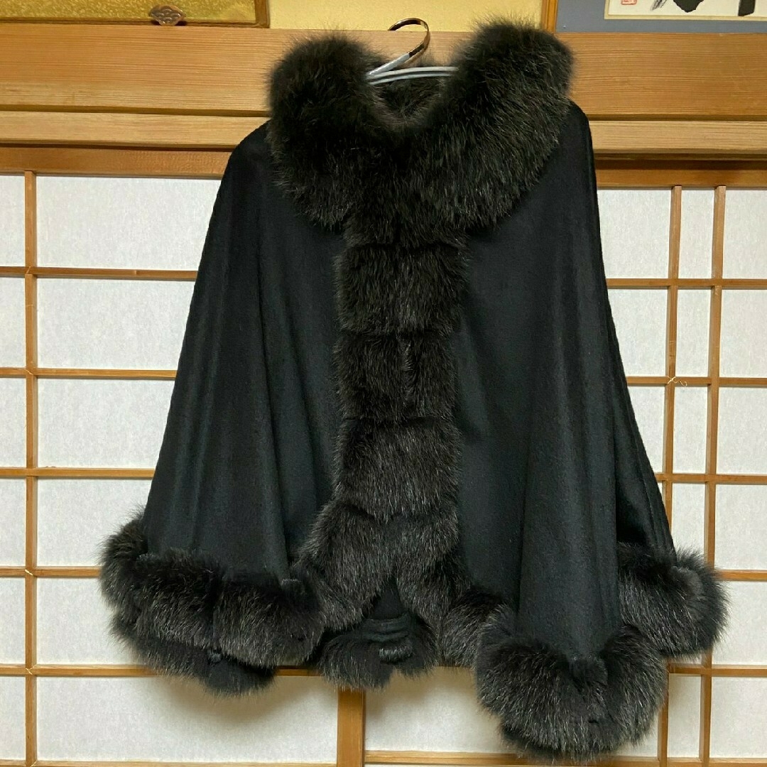 sagafurs - 美品!! カシミア SAGA FURS フォックス ファー ポンチョ