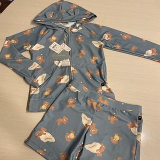 新品　100 ラッシュガード　スイムパンツ 水着　フタフタ　ふたくま　セット