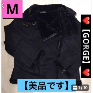 ゴージ(GORGE)の⚫️お値下げ‼️【美品】❤️ブラック⭐️裏側ファーライダース⭐️ジャケット‼️(ライダースジャケット)