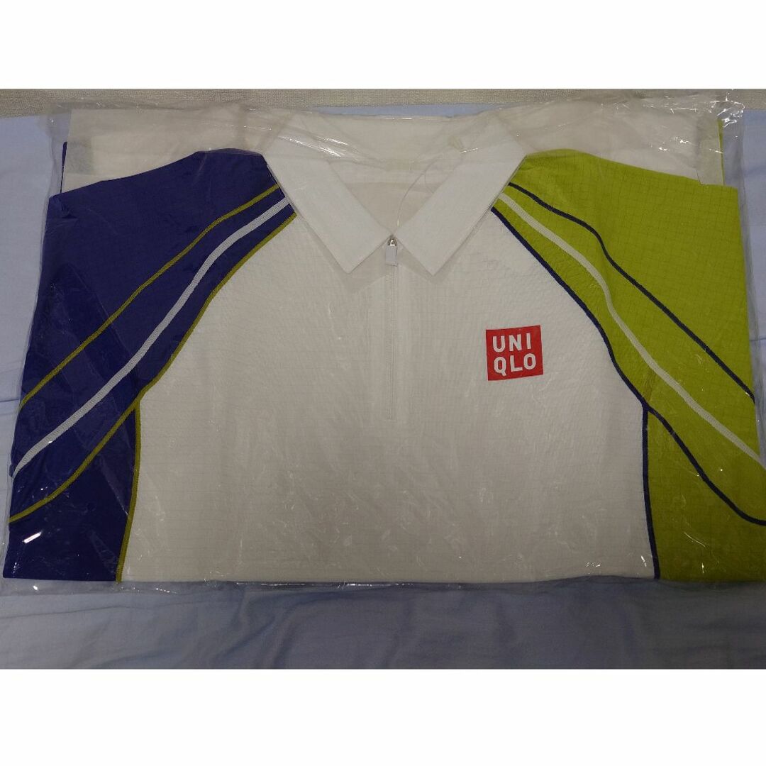 UNIQLO(ユニクロ)の錦織圭選手モデル　ドライEXポロシャツ　サイズL スポーツ/アウトドアのテニス(ウェア)の商品写真