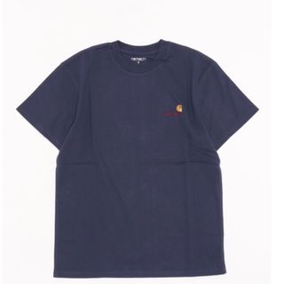 カーハート(carhartt)のCarhart ショートスリーブアメリカンスクリプトTシャツ　ネイビー(Tシャツ/カットソー(半袖/袖なし))