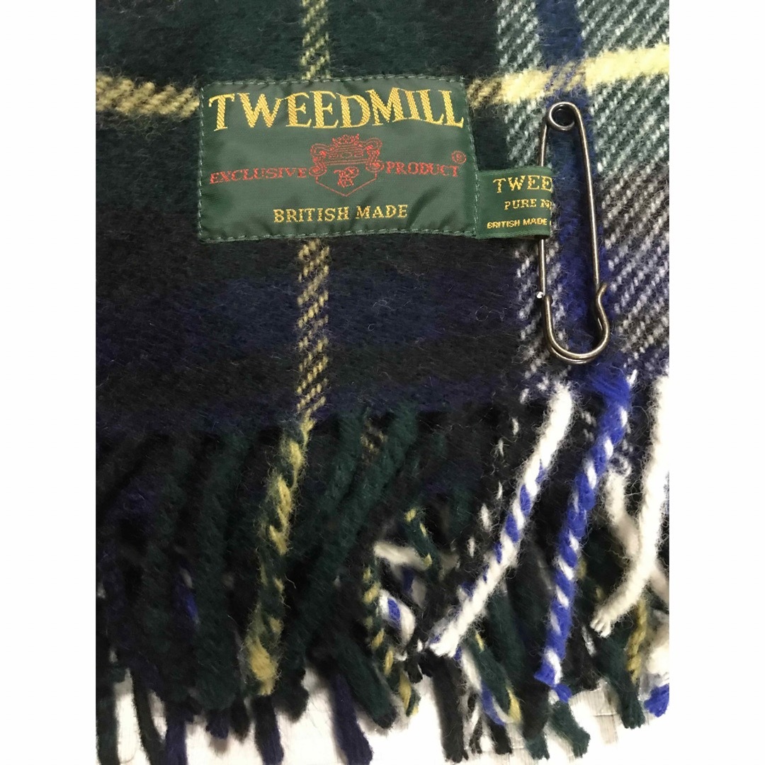 TWEEDMILL(ツイードミル)のTWEDDMILL 大判ストール　定番グリーンタータンチェック レディースのファッション小物(ストール/パシュミナ)の商品写真