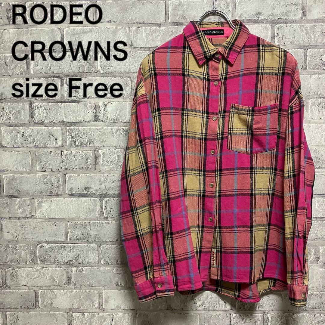 RODEO CROWNS(ロデオクラウンズ)の【RODEOCROWNS】ロデオクラウンズ 長袖シャツ チェックシャツ レディースのトップス(シャツ/ブラウス(長袖/七分))の商品写真