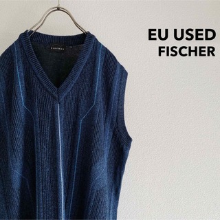 ドイツ製 “FISCHER” Rib Knit Vest / メリノウール混(ベスト)