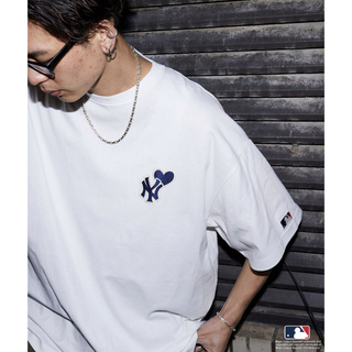 メジャーリーグベースボール(MLB)のMLB（メジャーリーグベースボール）ワンポイント刺繍オーバーサイズTシャツ(Tシャツ/カットソー(半袖/袖なし))