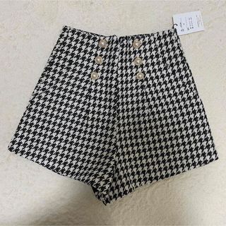 グレイル(GRL)の【即購入OK】【新品・タグ付き】【M】千鳥柄ショートパンツハイウエストパンツ(ショートパンツ)