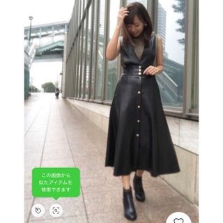 ザラ(ZARA)のZARA レザーワンピース　XS(ロングワンピース/マキシワンピース)