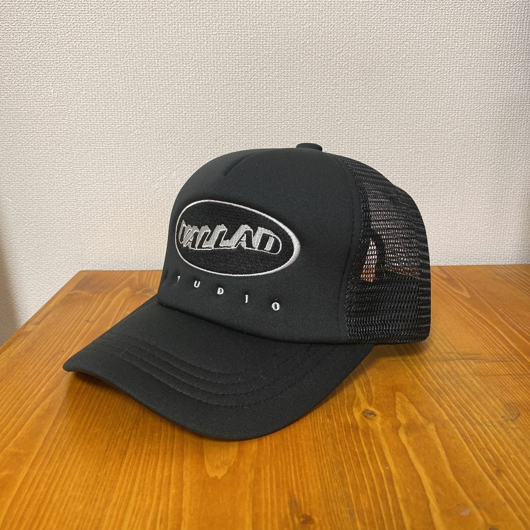 キャップVALLAD LOGO MESH CAP BLK メッシュキャップ