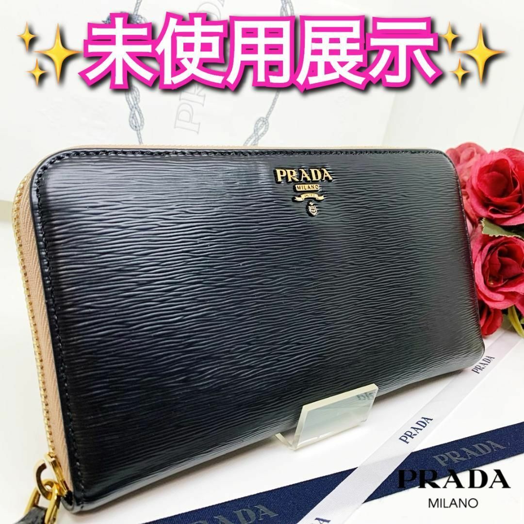 PRADA - 【極美品】プラダ PRADA ヴィッテロムーヴ ラウンドファスナー
