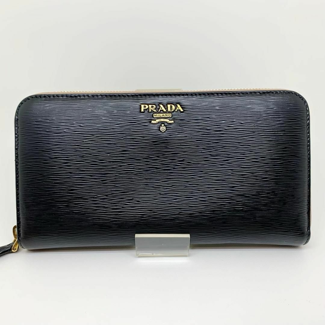 PRADA - 【極美品】プラダ PRADA ヴィッテロムーヴ ラウンドファスナー