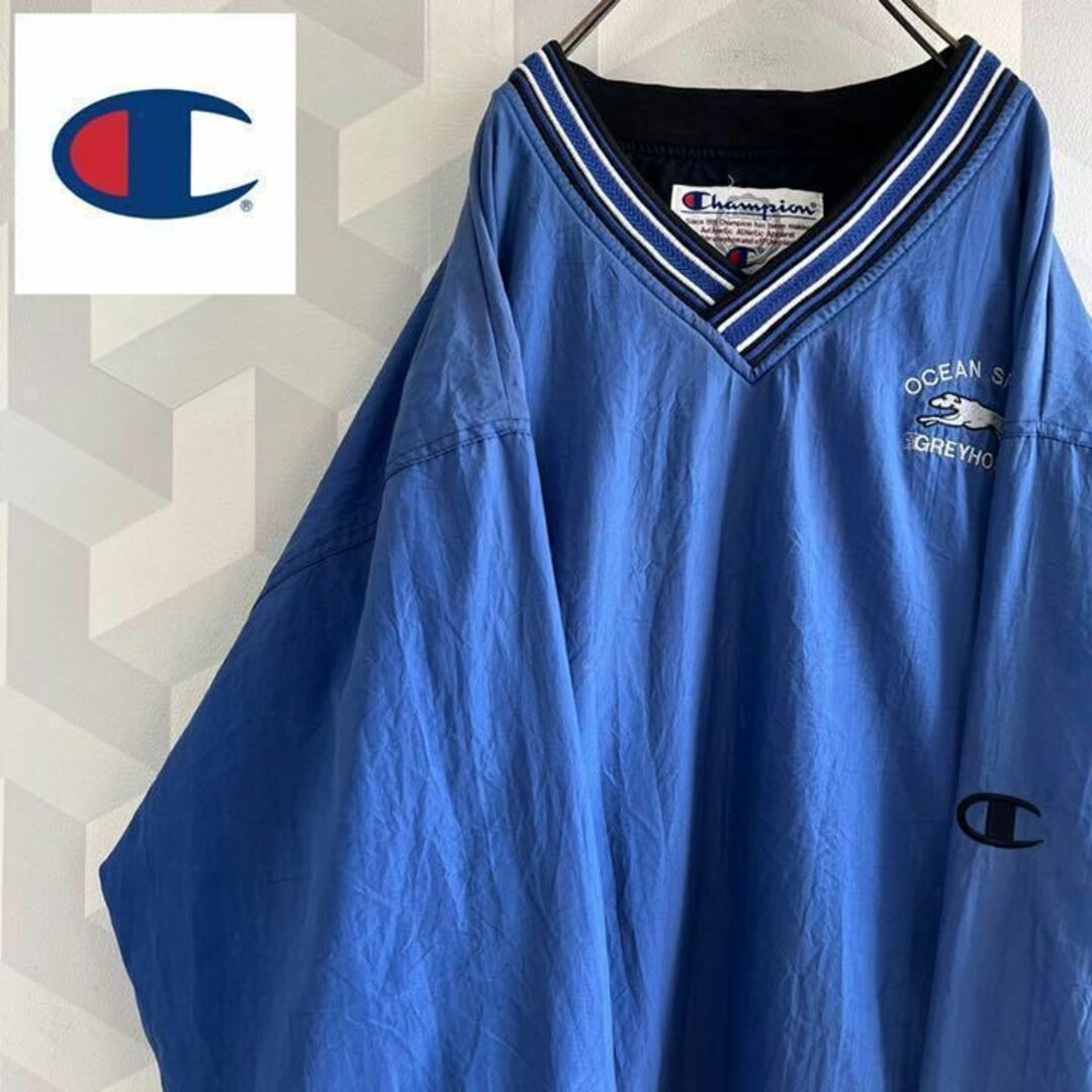 Champion - 【90sチャンピオン】XL NFL刺繍ロゴナイロンプルオーバー