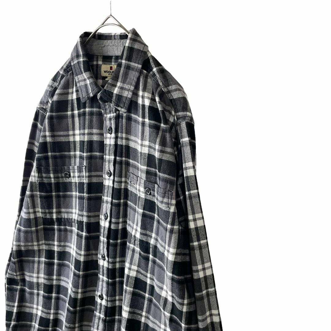 WOOLRICH(ウールリッチ)のメンズ ウールリッチ 長袖シャツ フランネルシャツ グレー系 チェック M 古着 メンズのトップス(シャツ)の商品写真