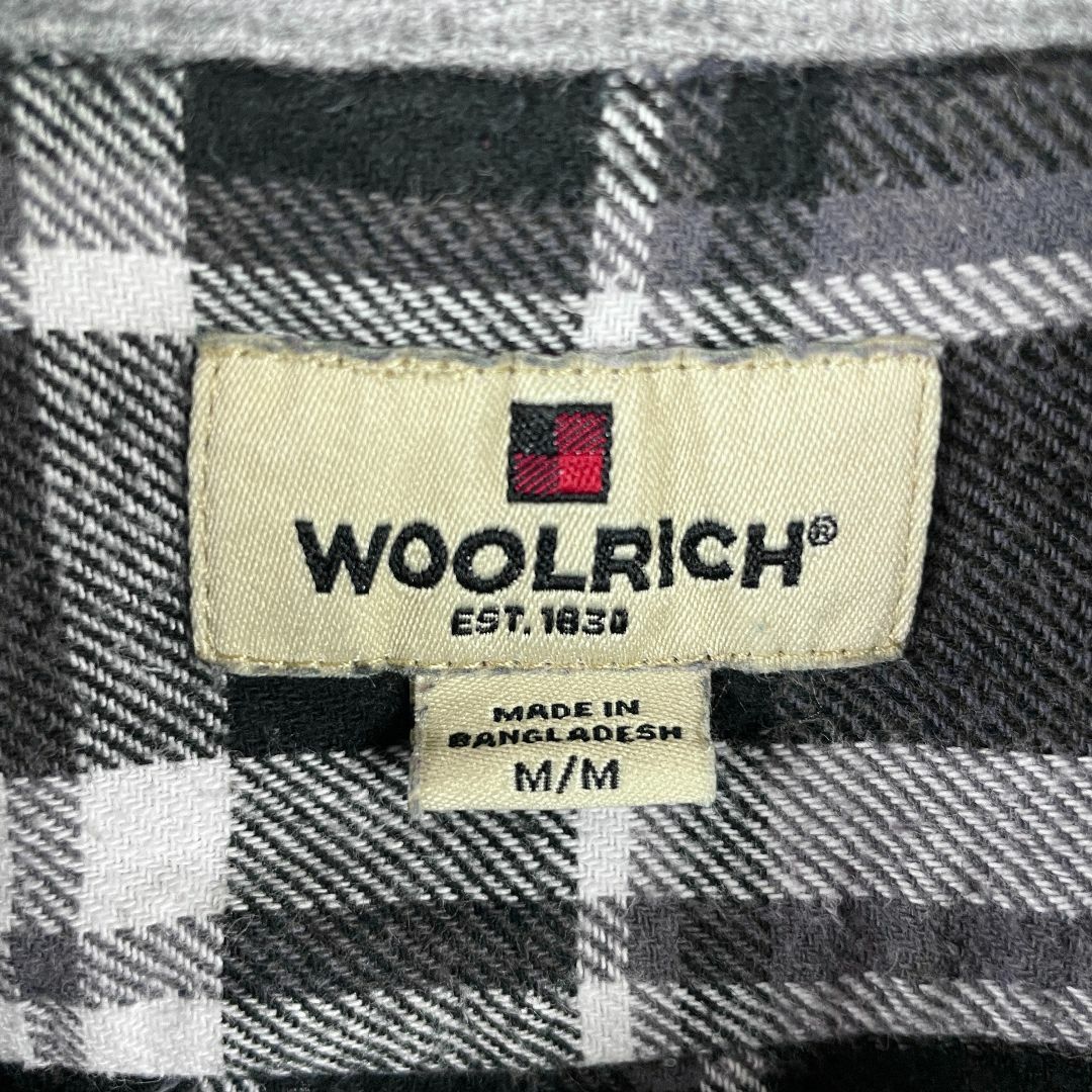 WOOLRICH(ウールリッチ)のメンズ ウールリッチ 長袖シャツ フランネルシャツ グレー系 チェック M 古着 メンズのトップス(シャツ)の商品写真