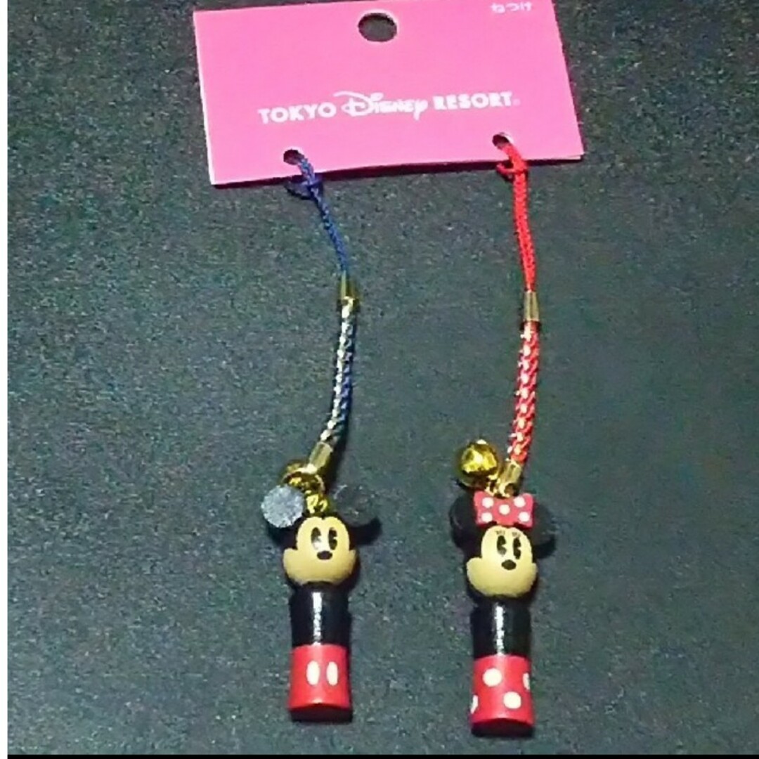 ディズニーリゾート 🔴週末限定値下げ🔴ミッキー&ミニー根付けストラップ