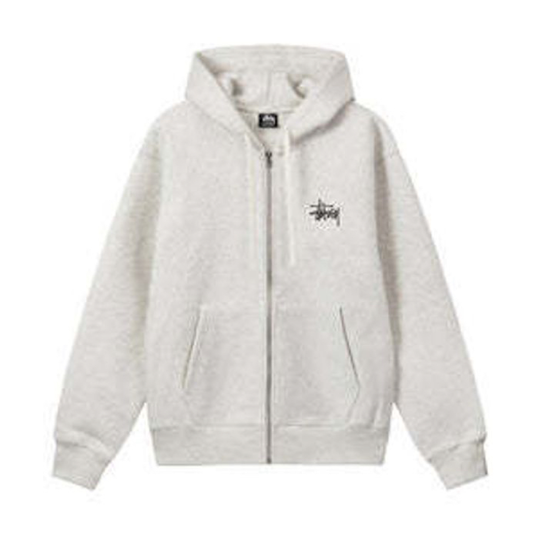 STUSSY ベーシック 長袖 ジップ パーカー