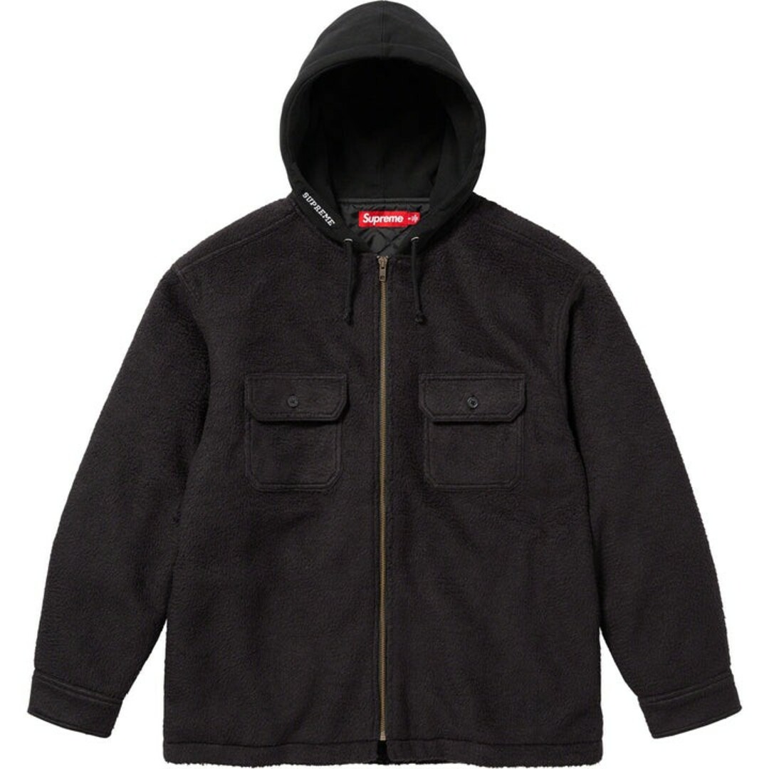 supreme Fleece Zip Up Hooded Shirt