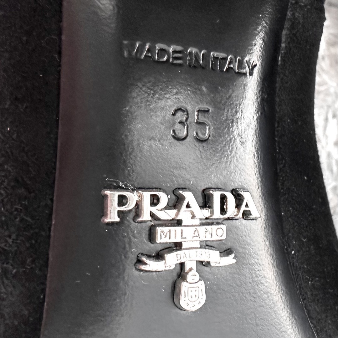 PRADA プラダ　クリスタルヒール　ショートブーツ　ブーティ　靴　美品