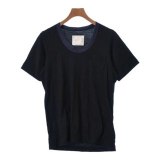 sacai 半袖Tシャツ 透け感 レース 人気デザイン 黒