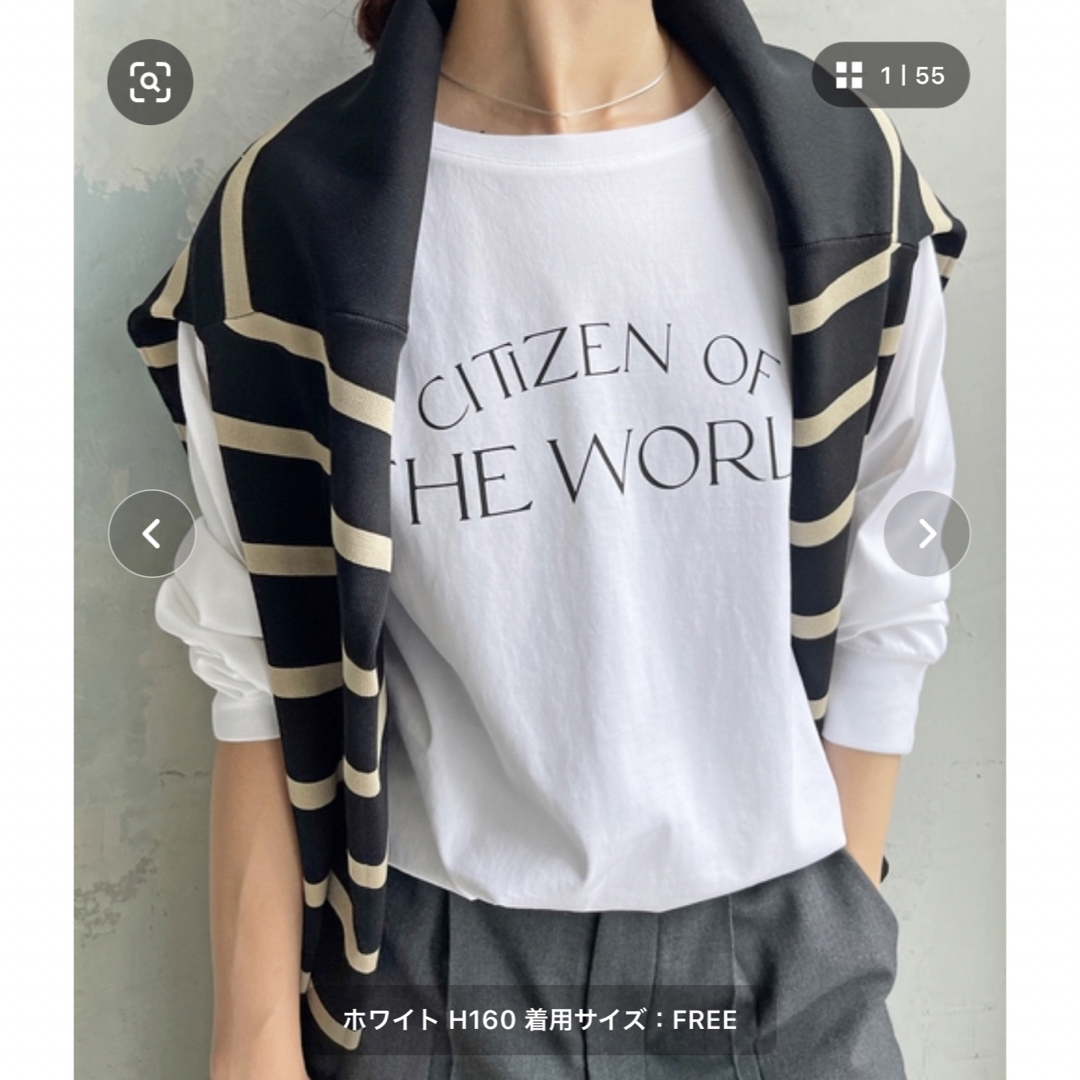 Spick & Span(スピックアンドスパン)のシルケット天竺ロゴロンTEE レディースのトップス(Tシャツ(長袖/七分))の商品写真