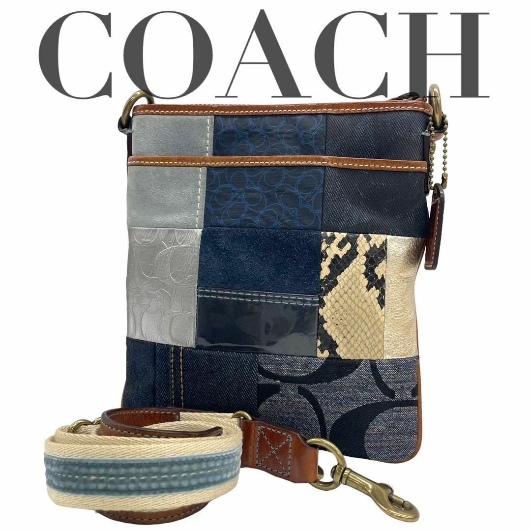 COACH(コーチ)のコーチ　パッチワーク　マルチカラー　ショルダーバッグ　ミニバッグ　ポシェット レディースのバッグ(ショルダーバッグ)の商品写真