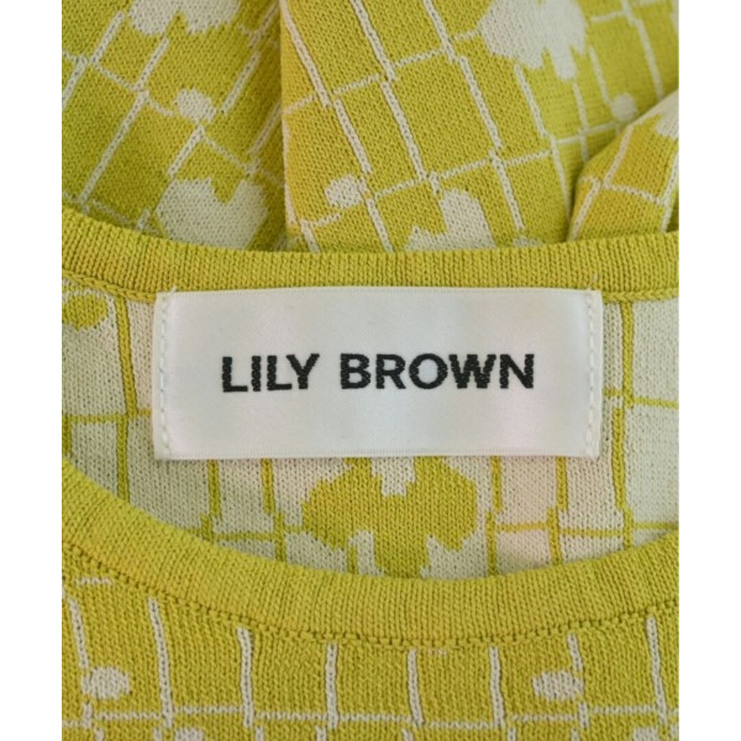 Lily Brown(リリーブラウン)のLILY BROWN リリーブラウン ワンピース ONE 黄緑系(花柄) 【古着】【中古】 レディースのワンピース(ひざ丈ワンピース)の商品写真