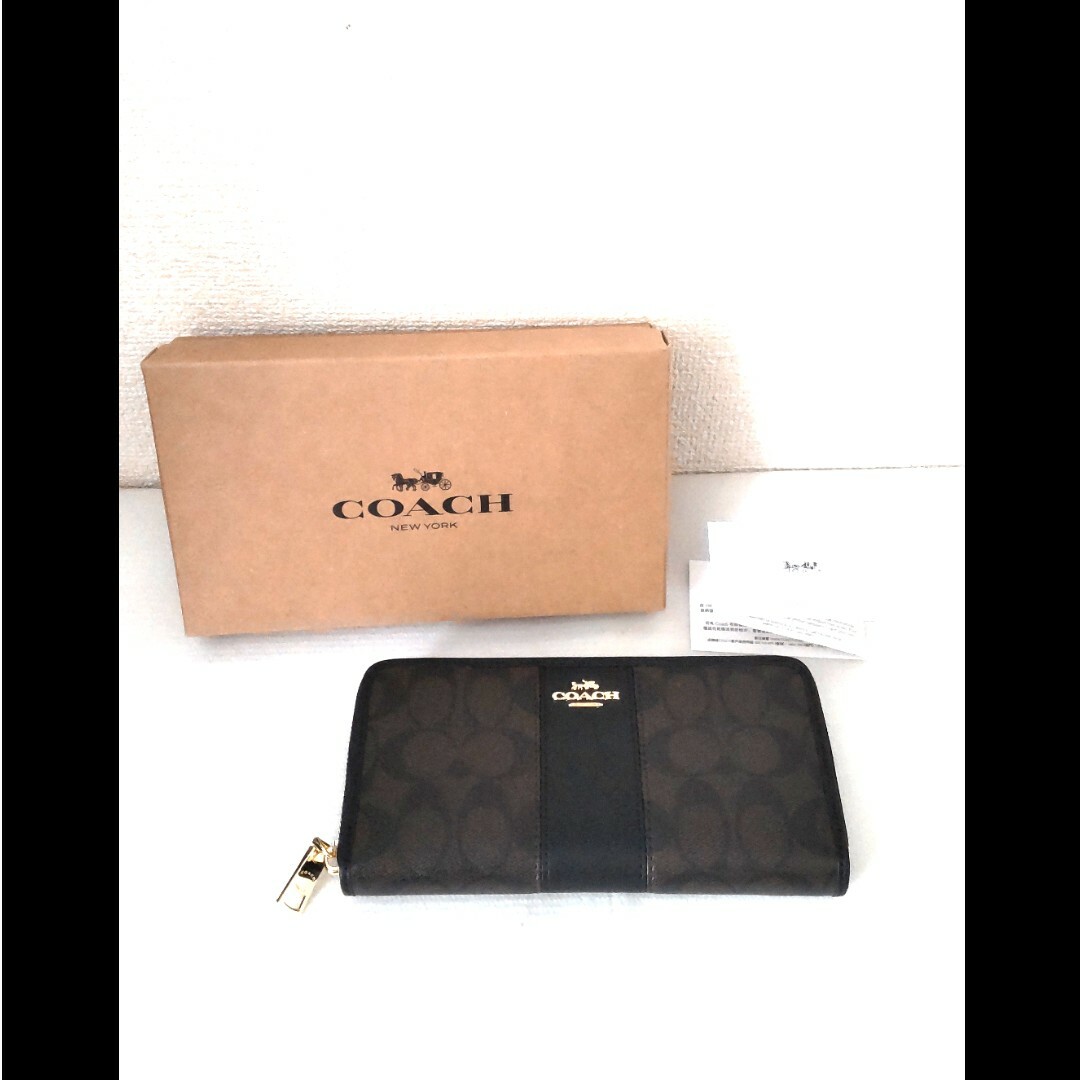 COACH(コーチ)のCOACH シグネチャー ラウンドファスナー 長財布 レディースのファッション小物(財布)の商品写真