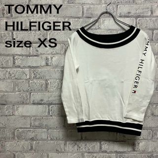 トミーヒルフィガー(TOMMY HILFIGER)の【TOMMY HILFIGER】トミー カットソー ニット お洒落 美品(Tシャツ(長袖/七分))