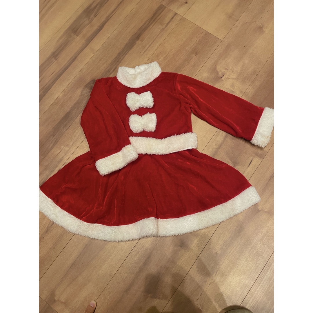 クリスマス　サンタ　コス　女の子　110 キッズ/ベビー/マタニティのキッズ服女の子用(90cm~)(ワンピース)の商品写真