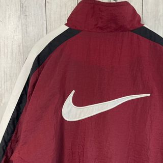 レア90sNIKE ナイキ 両面刺繍ナイロンジャケット メンズXL