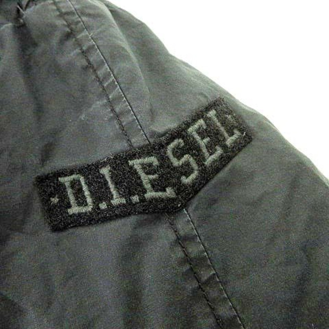 DIESEL(ディーゼル)のディーゼル ダウンジャケット ロング ミリタリー コート XS 黒 ■GY09 メンズのジャケット/アウター(ダウンジャケット)の商品写真