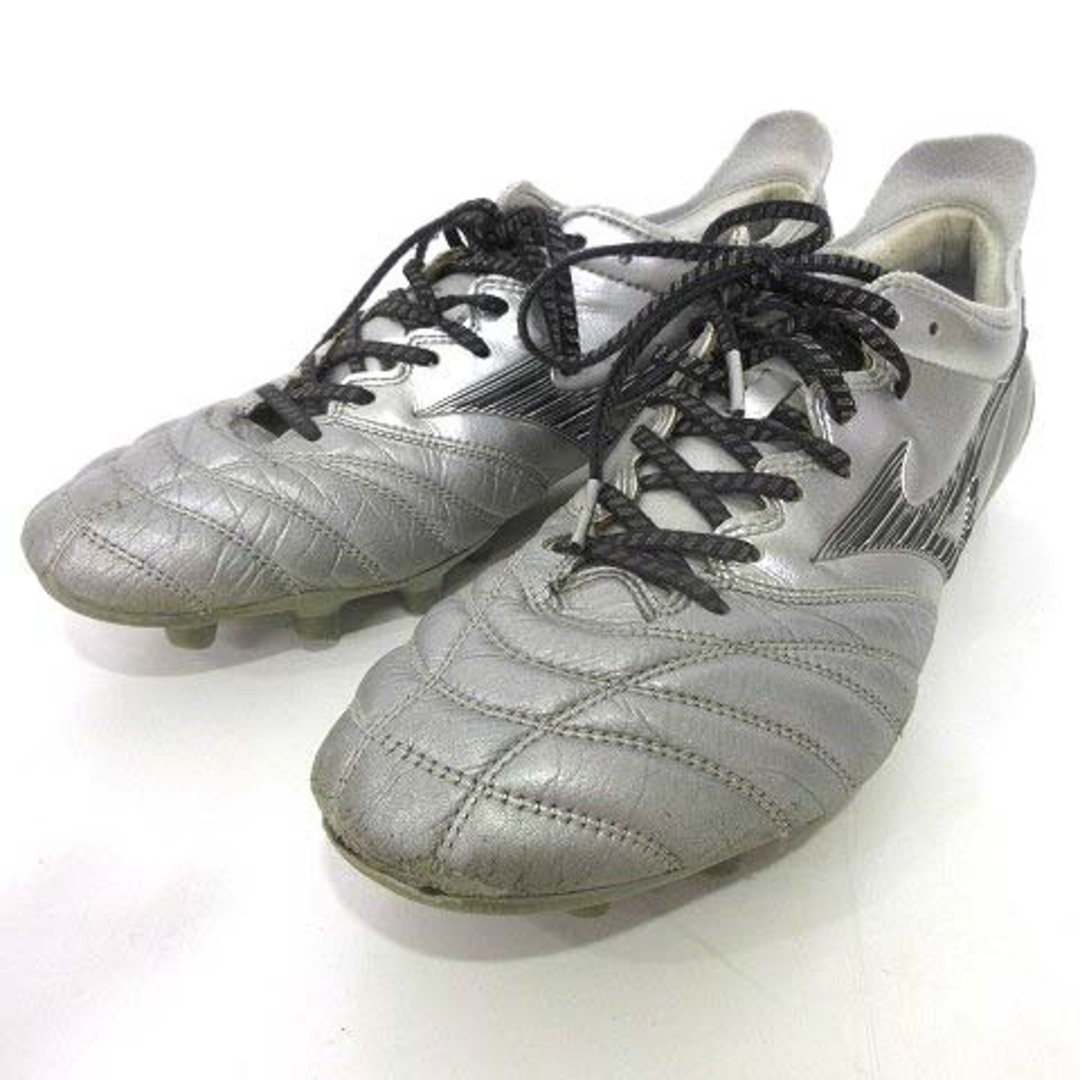 85cmアウトソールミズノmorelia neo 3 スパイク サッカー 26.5 銀 黒 ■U90