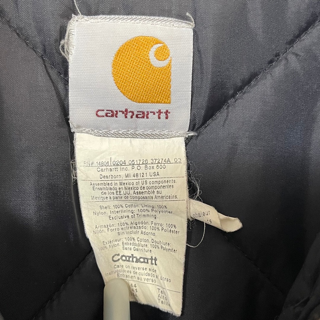 carhartt カーハート ダックジャケット L 刺繍ロゴ 企業ロゴ USA