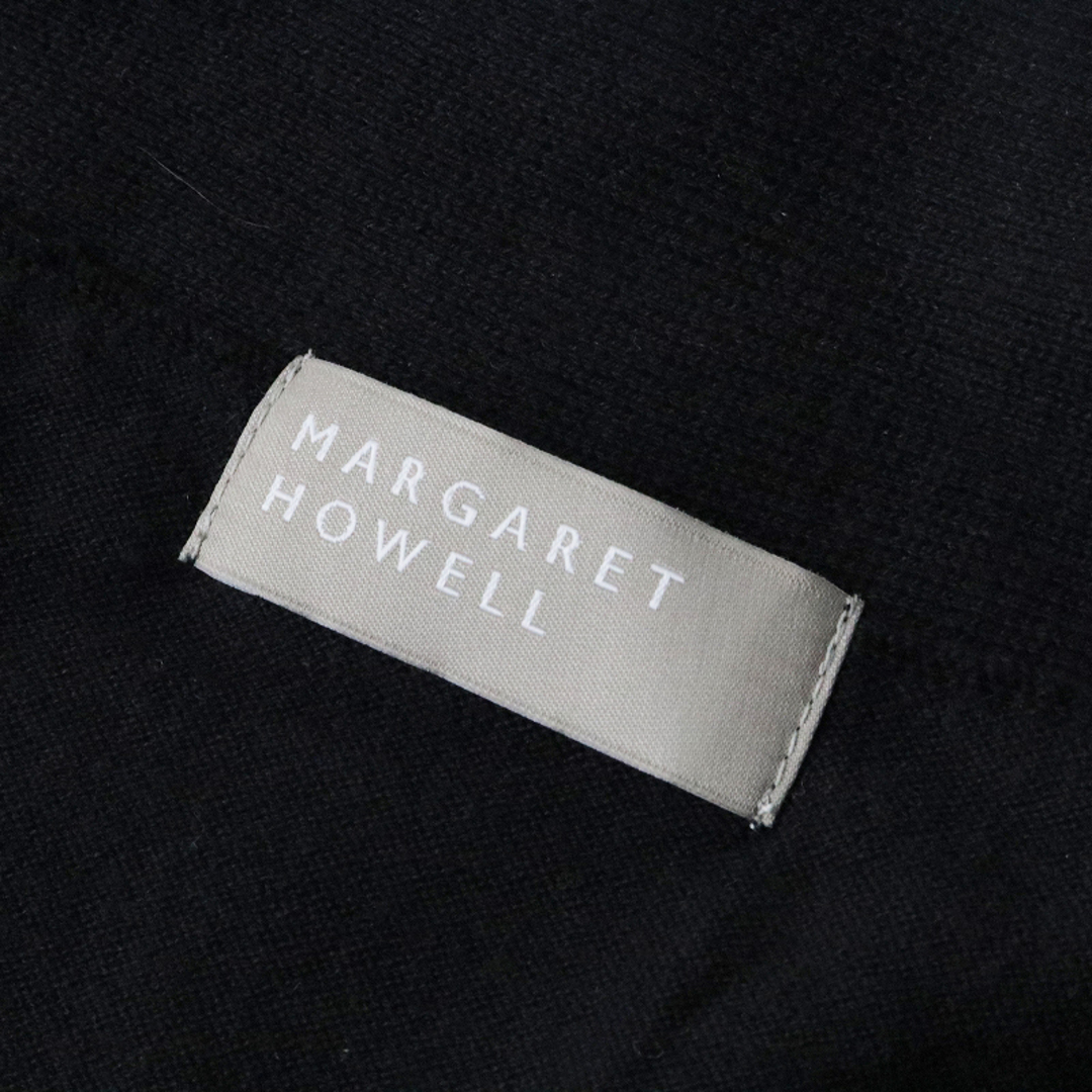 MARGARET HOWELL(マーガレットハウエル)の18SS マーガレットハウエル MARGARET HOWELL リボンタイ 半袖 ニット プルオーバー 2/ブラック トップス ロングカラー【2400013569323】 レディースのトップス(ニット/セーター)の商品写真