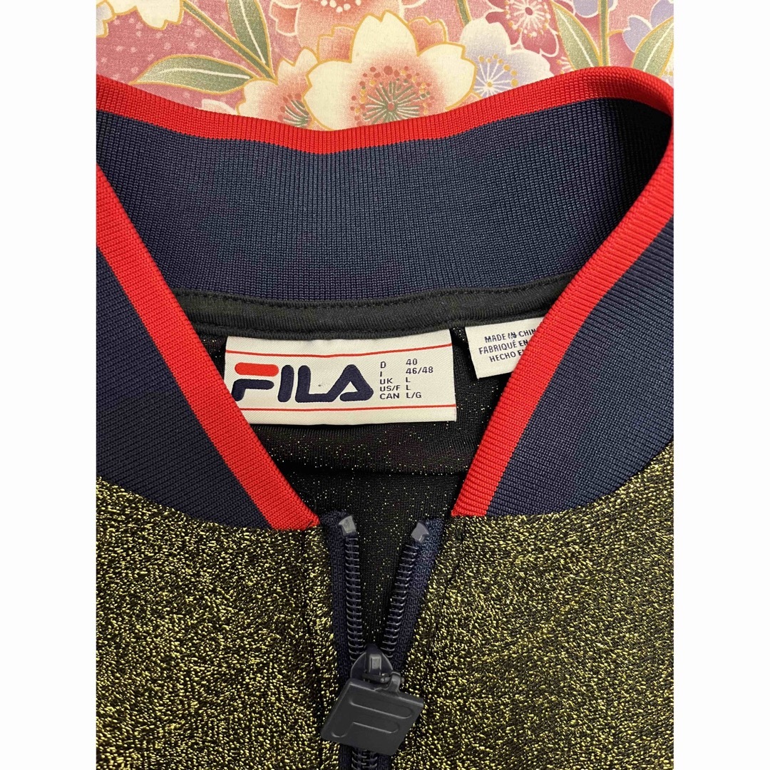 FILA(フィラ)のFILA ネイビー×ゴールド　ジャージ　上ジャンパー レディースのトップス(その他)の商品写真