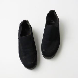 ヨウジヤマモト(Yohji Yamamoto)のワイズ ヨウジヤマモト Y's Yohji Yamamoto プラットフォームキャンバススリッポン S/ブラック 厚底 シューズ【2400013569040】(スリッポン/モカシン)