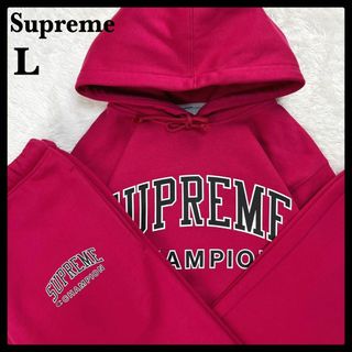 supreme ラコステ  パーカーとパンツ　セットアップ