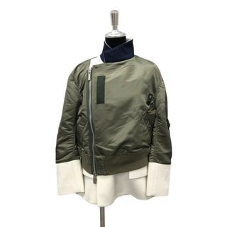 サカイ(sacai)のサカイ ウールアシンメトリーボンバージャケット ブルゾン レディース 1(その他)