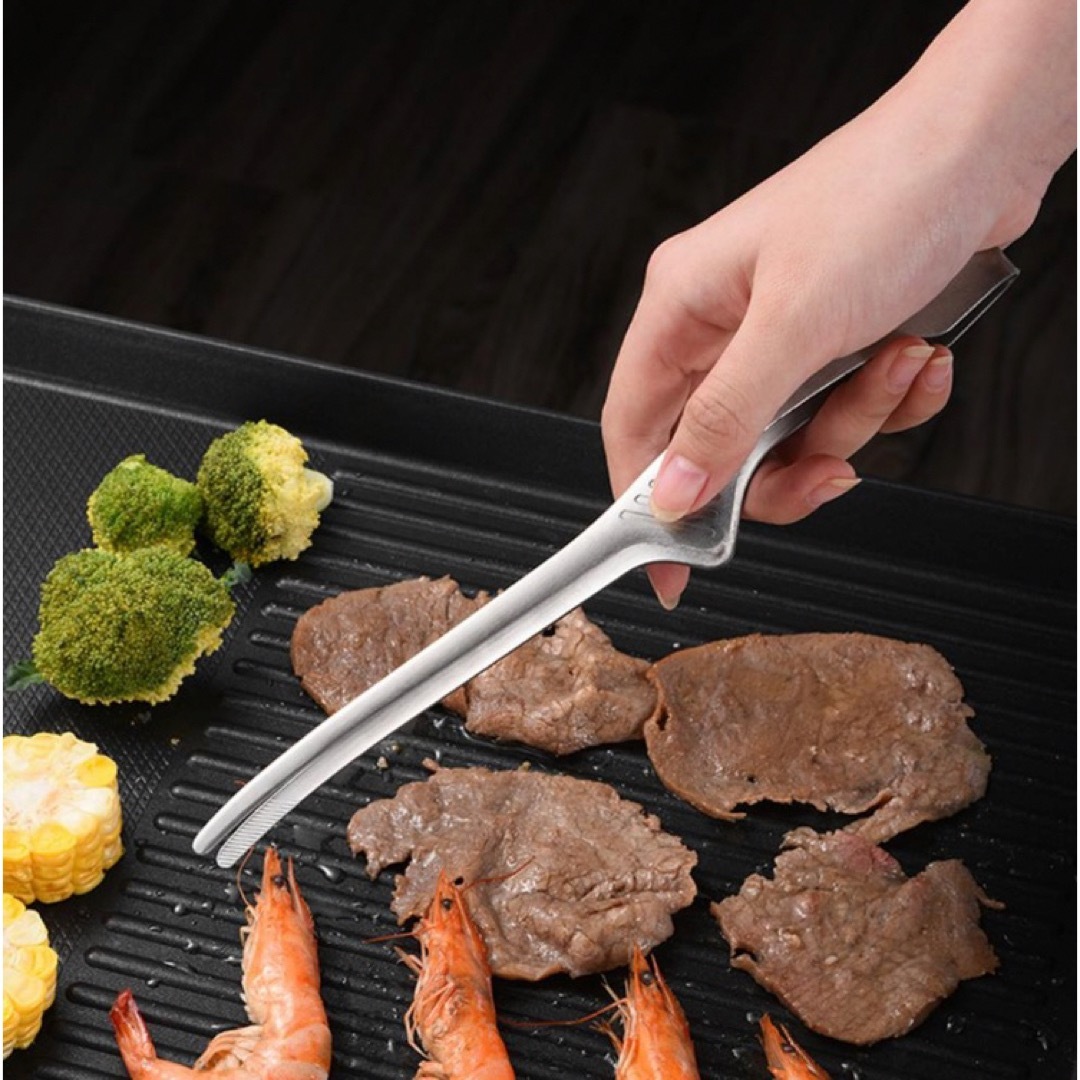 新品 トング ステンレス 焼肉 アウトドア バーベキュー BBQ スポーツ/アウトドアのアウトドア(調理器具)の商品写真