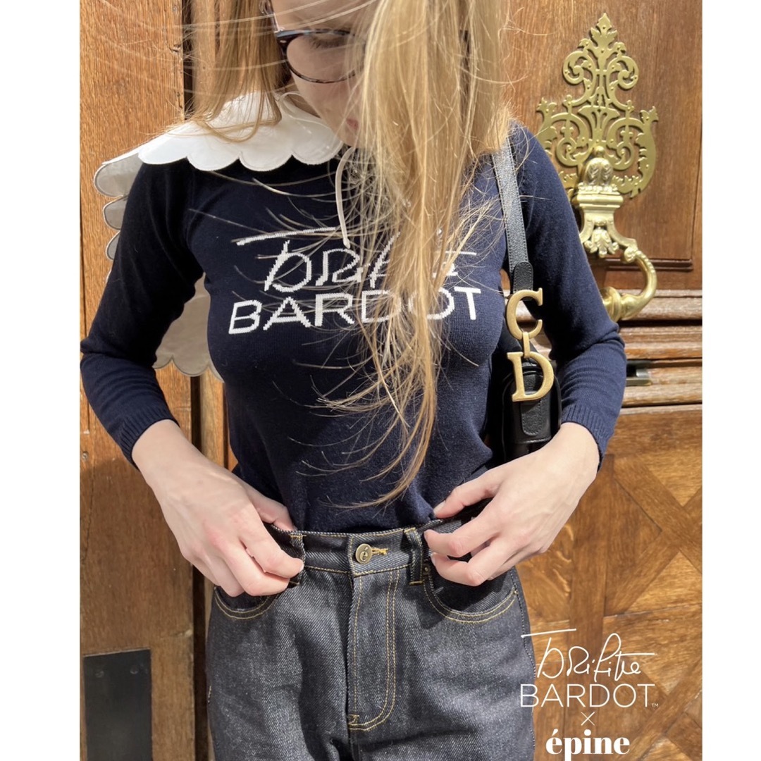 épine(エピヌ)のBrigitte Bardot×épinelogo knit  レディースのトップス(ニット/セーター)の商品写真