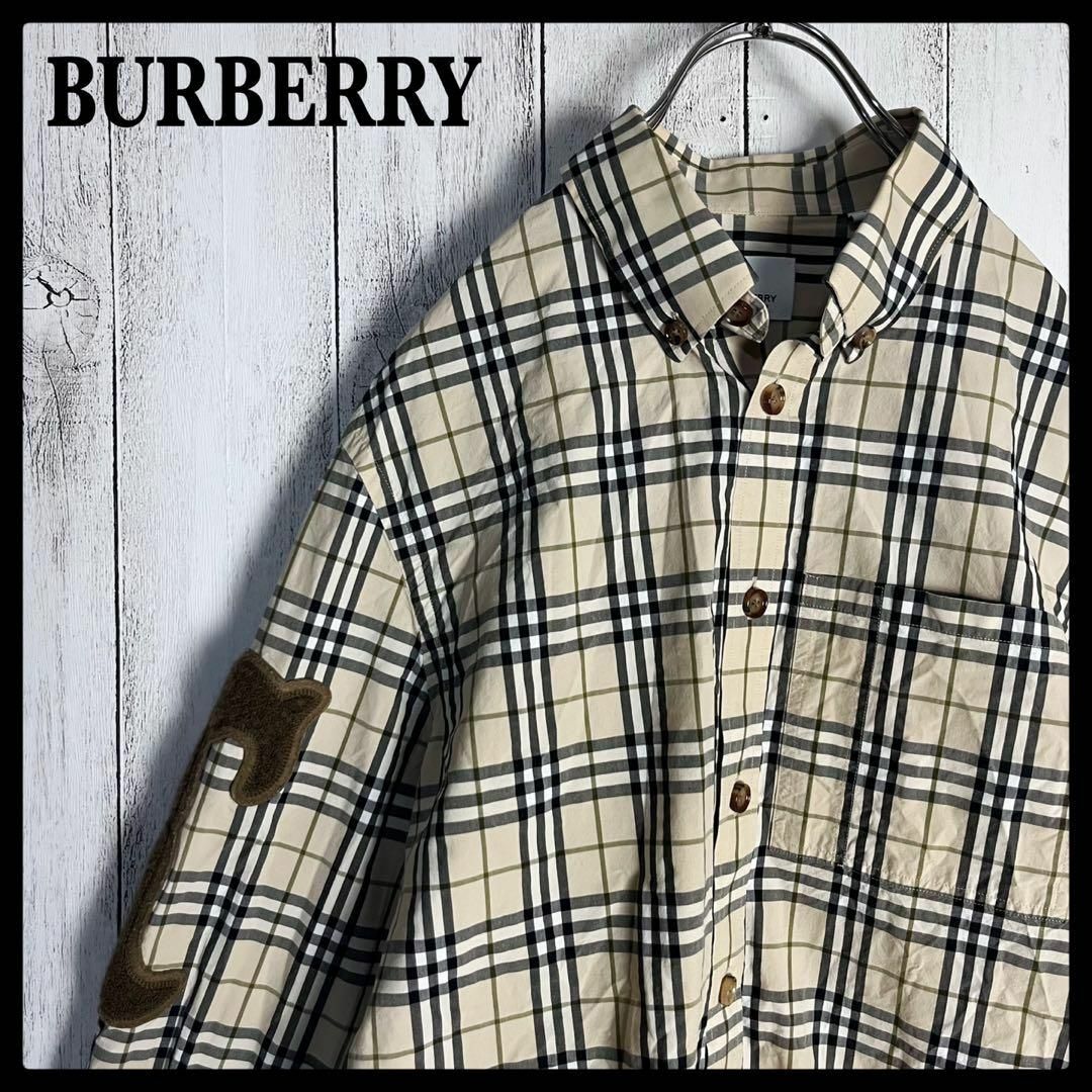 Burberry 袖ロゴ チェックシャツ バーバリー-