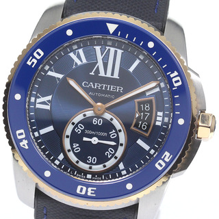 カルティエ(Cartier)のカルティエ CARTIER W2CA0008 カリブルドゥカルティエ ダイバー SS/PG/ラバー 自動巻き メンズ 保証書付き_780203(腕時計(アナログ))