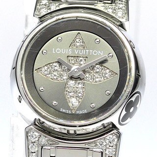 ルイ ヴィトン LOUIS VUITTON タンブール ディスク PM Q12MU レディース 腕時計 ダイヤモンド グレー 文字盤 クォーツ Tambour VLP 90188395