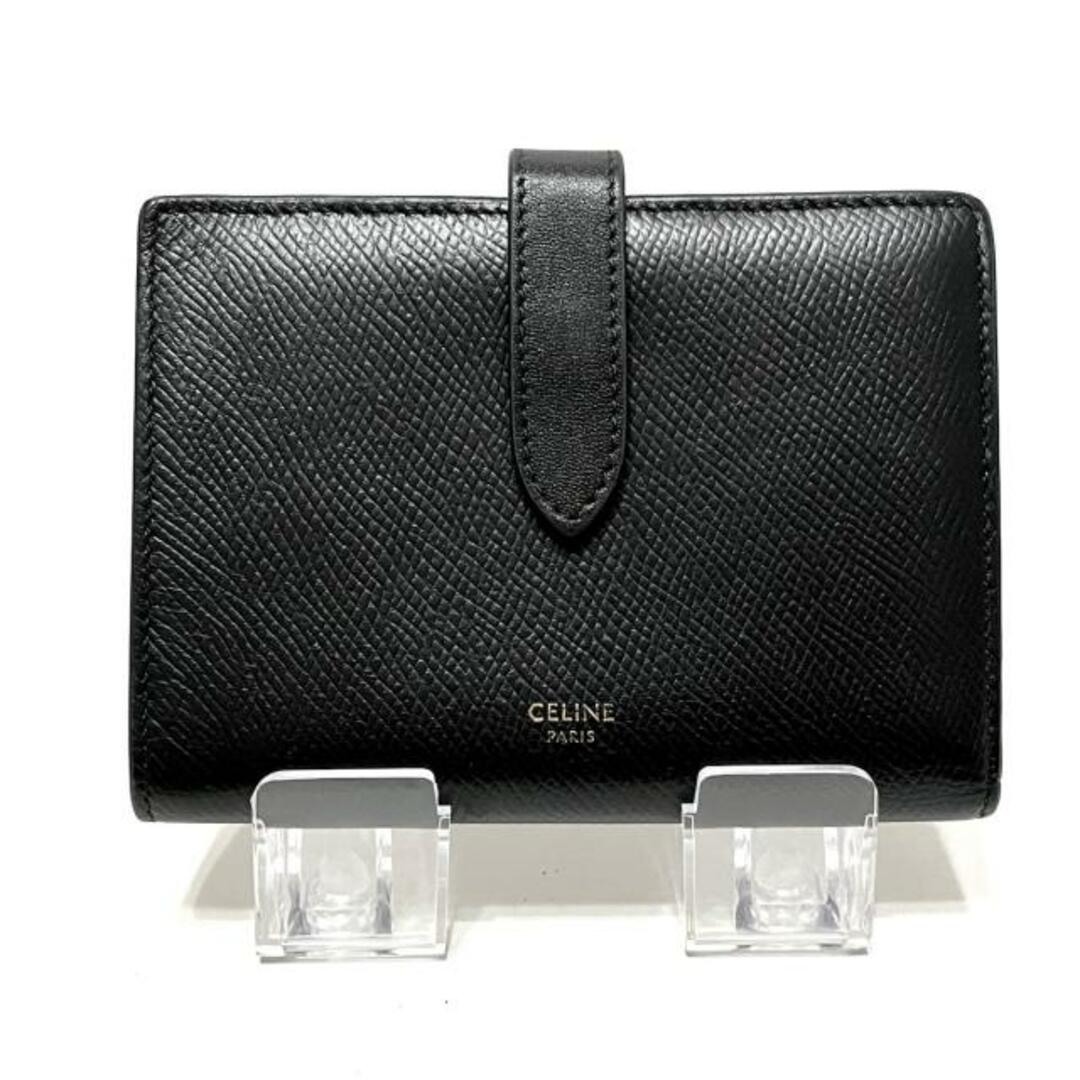 celine - CELINE(セリーヌ) 2つ折り財布 黒 レザーの通販 by ブラン ...