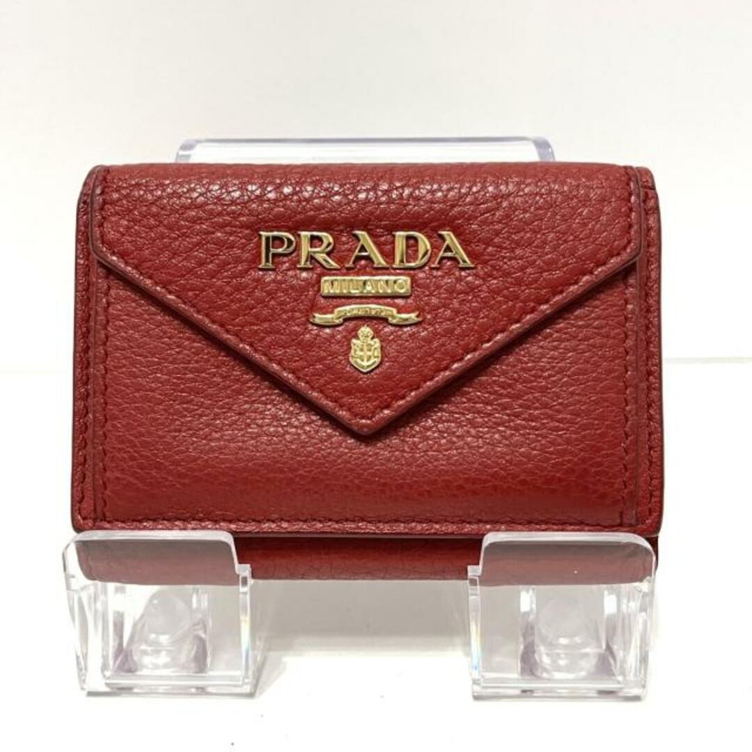 PRADA - プラダ 3つ折り財布 - 1MH021 レッドの通販 by ブランディア