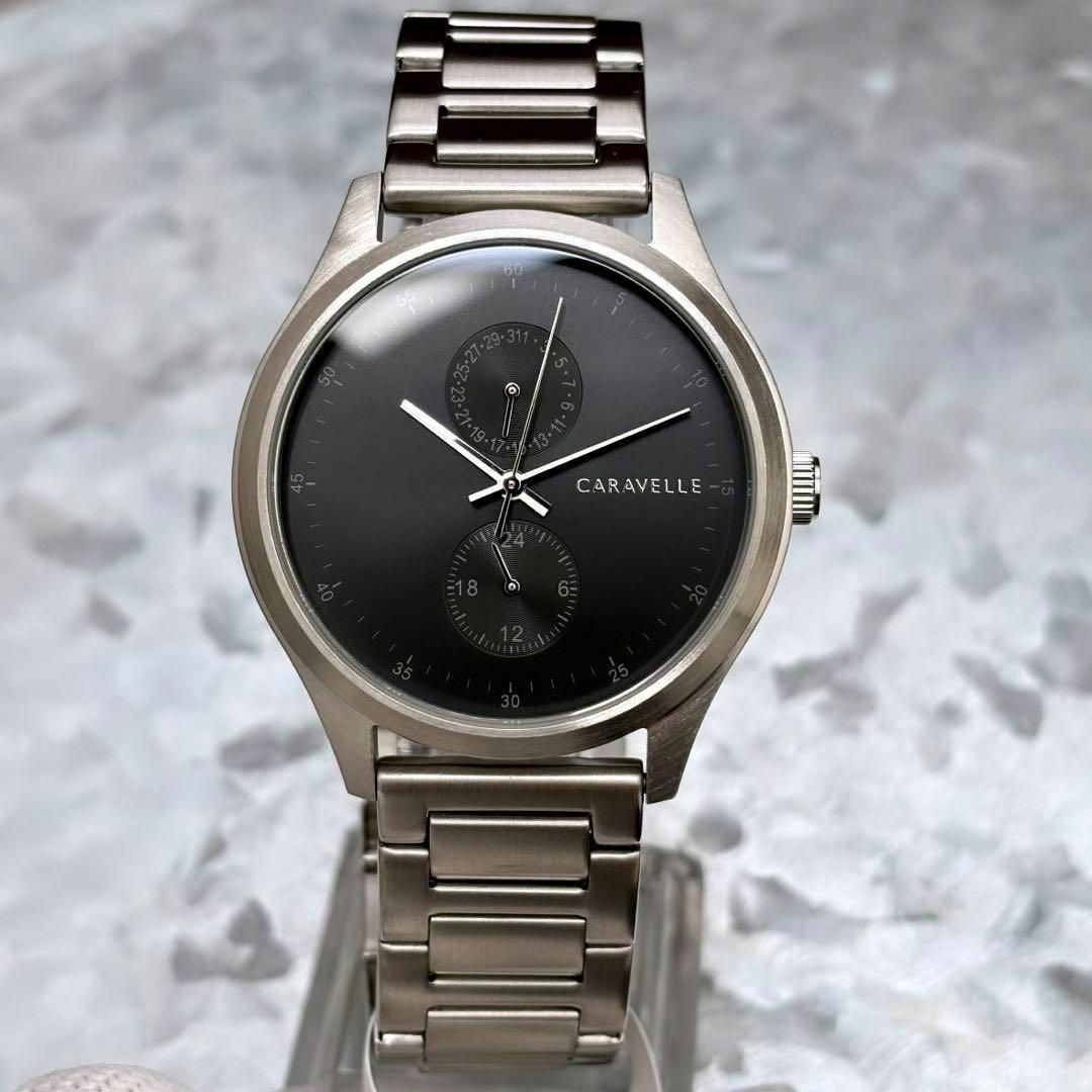 Bulova(ブローバ)の腕時計 メンズ CARAVELLE キャラベル  クォーツ 黒クロノグラフ 高級 メンズの時計(腕時計(アナログ))の商品写真