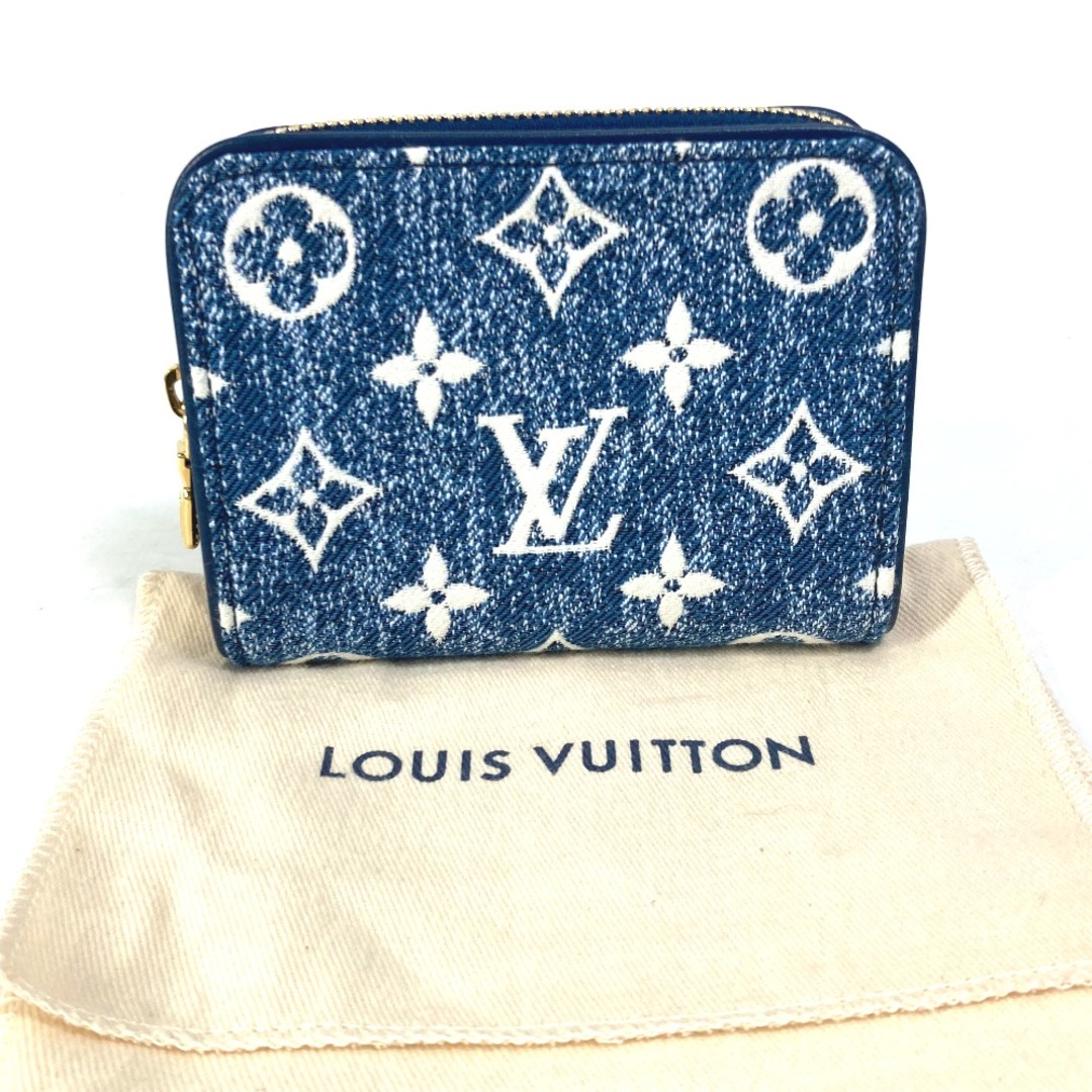 ルイヴィトン LOUIS VUITTON ジッピーコインパース M81185 モノグラムデニム ジャガード 小銭入れ 財布 コインケース  モノグラムデニム ブルー 新品同様