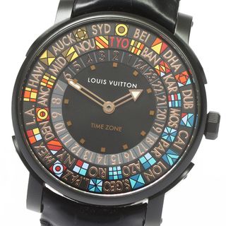 ルイヴィトン(LOUIS VUITTON)のルイ・ヴィトン LOUIS VUITTON Q5D25 エスカル タイムゾーン アイス&ファイアー 日本限定 自動巻き メンズ 極美品 箱・保証書付き_783356(腕時計(アナログ))