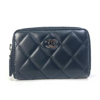 シャネル(CHANEL)のシャネル CHANEL クラシックジップ  AP0216 マトラッセ キルティング コインパース 財布 小銭入れ コインケース ラムレザー ブラック 未使用(コインケース)