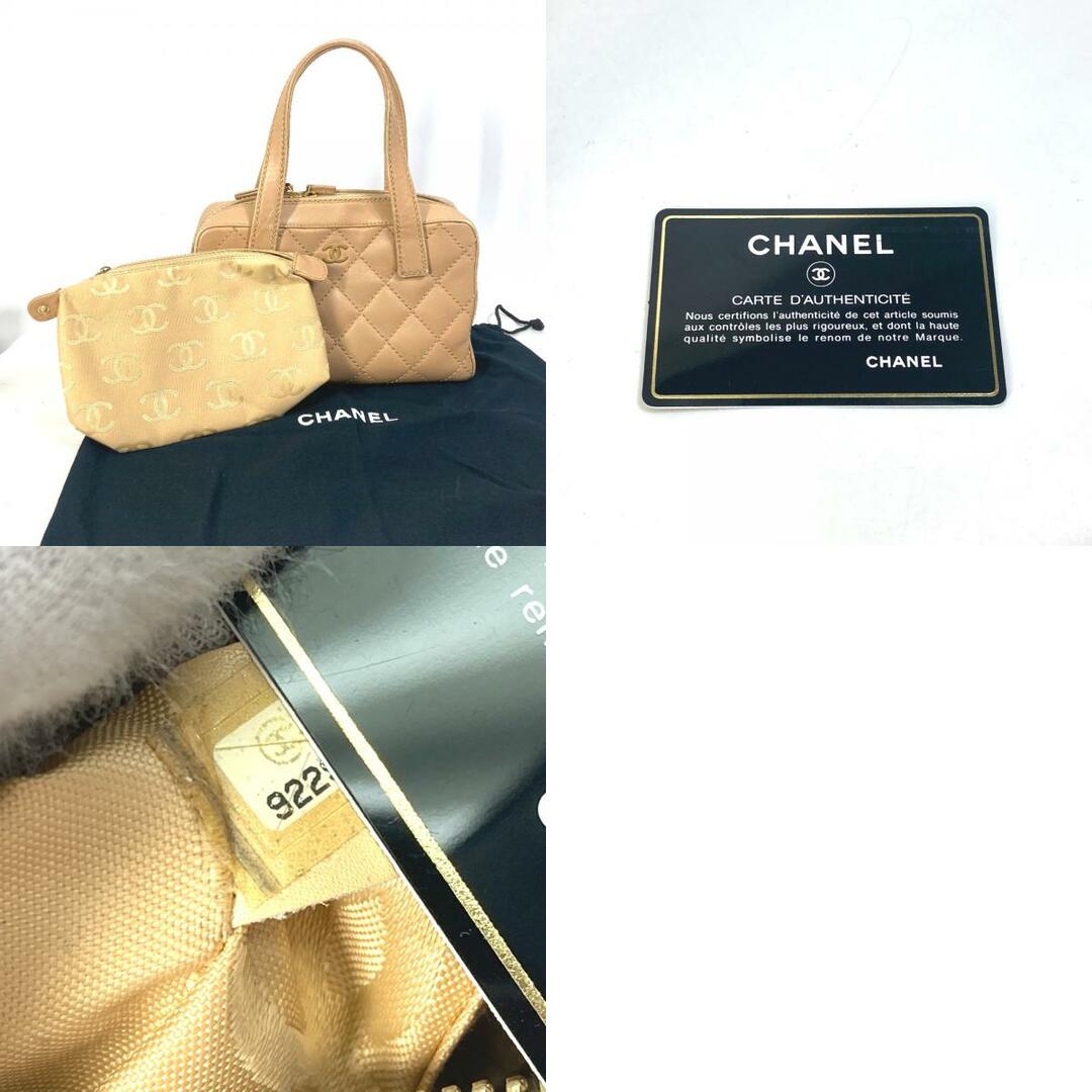 CHANEL(シャネル)のシャネル CHANEL ワイルドステッチ CC ココマーク ヴィンテージ ボストンバッグ ショルダーバッグ カバン ハンドバッグ レザー ベージュ レディースのバッグ(ハンドバッグ)の商品写真